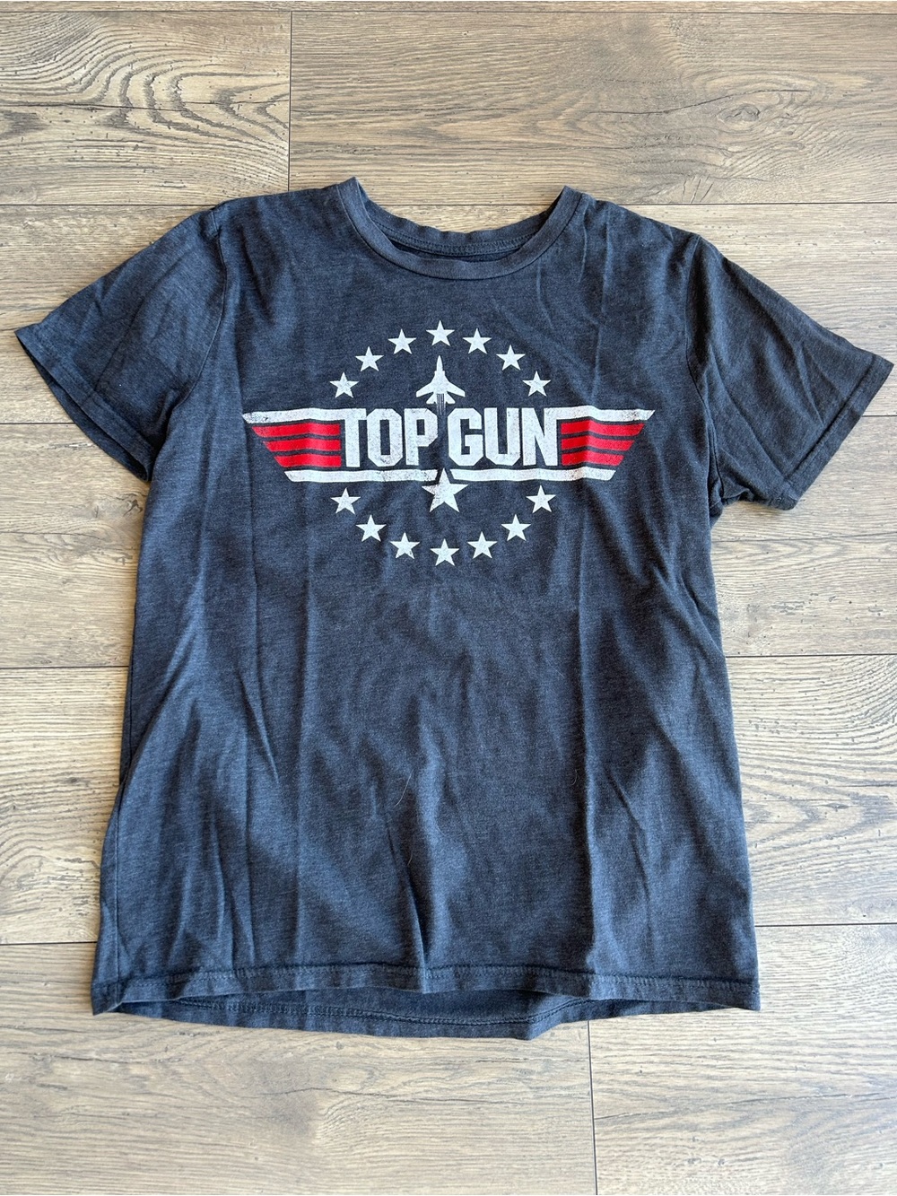 Top Gun Tee - Black with Red & White Logo